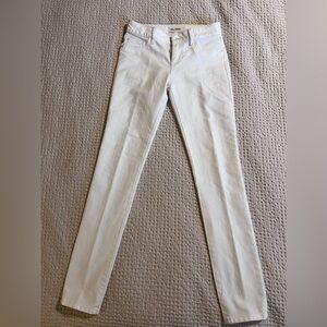 DL1961 White Denim Skinny Leg Low-Rise Jean